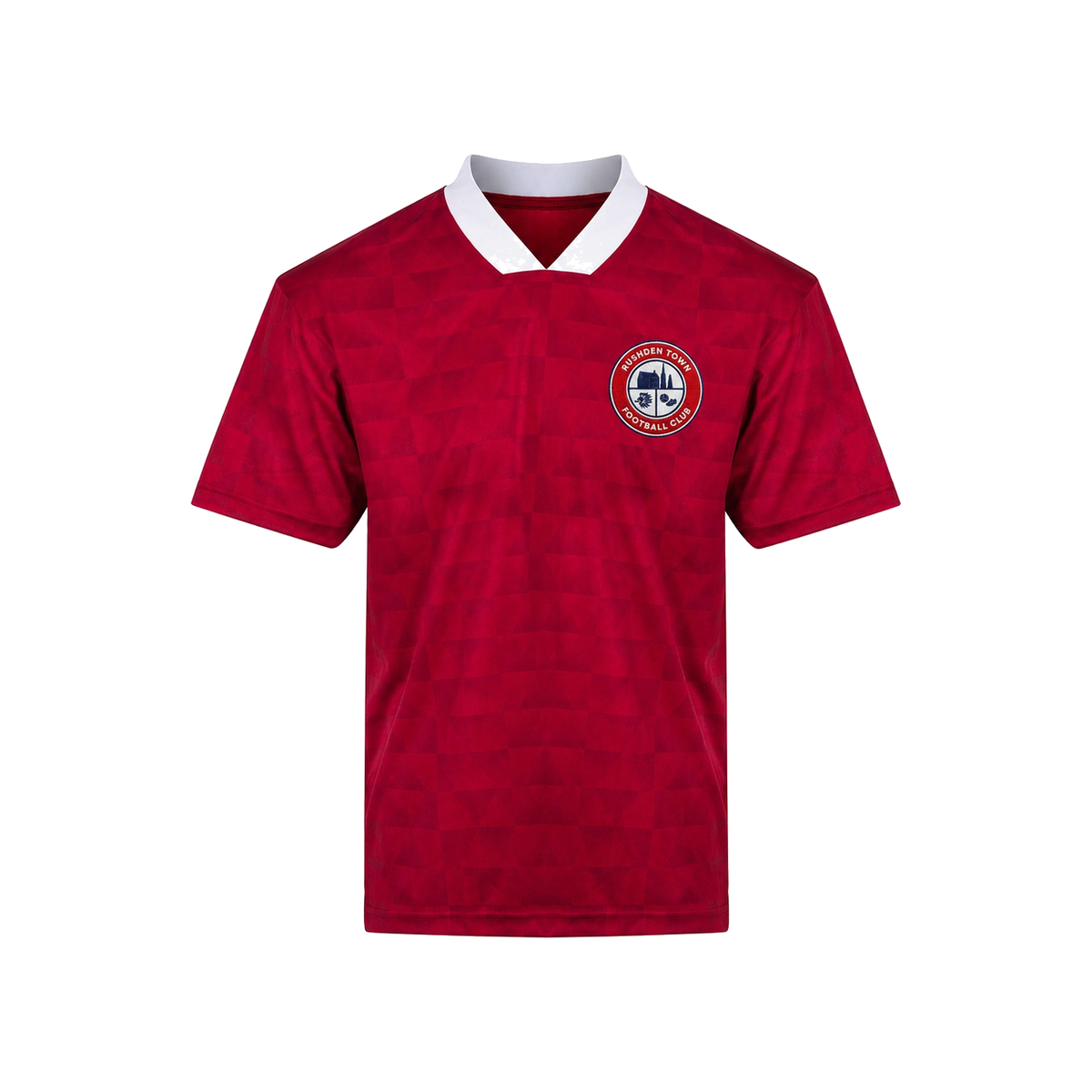Rushden Town FC Retro Shirt - Red/White
